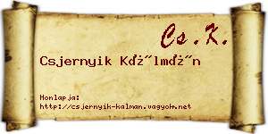 Csjernyik Kálmán névjegykártya