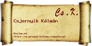 Csjernyik Kálmán névjegykártya