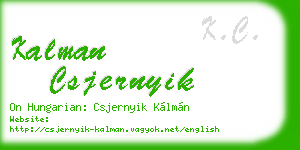 kalman csjernyik business card
