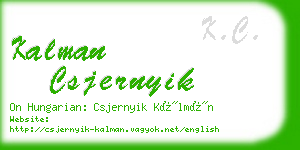 kalman csjernyik business card
